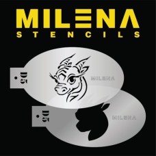 MILENA stencil Cute Dragon - D5