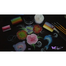 Workshop  schminken ONE STROKE 1 - (oefenen-tiara-beertje-unicorn) 
