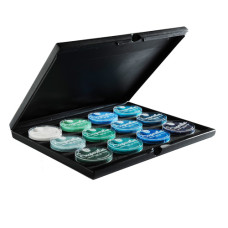 ACTIE Superstar  CASE GEVULD MET 12 POTJES VAN 45 GRAM (lees omschrijving)