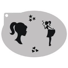 Medium  stencil - Barbie 2 (met sterretjes)