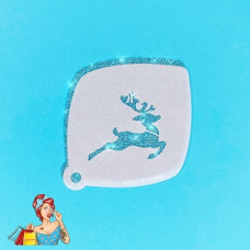 MRQ stencil small KERST - Jumping Rudolph