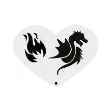 Medium  stencil - Draak met vlam