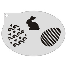 Medium  stencil - Pasen - Eieren met paashaas