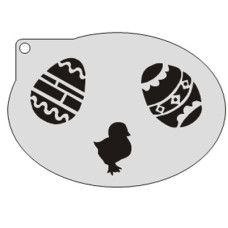 Medium  stencil - Pasen - Eieren met kuiken