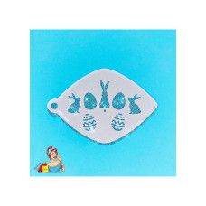 MRQ stencil medium PASEN - Bunny Family & Eggs 