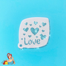 MRQ stencil small - Hearts and Love