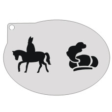 Medium stencil - Sint op paard