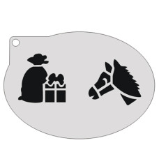 Medium stencil - Paard + zak van Sint