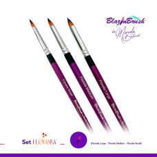 Marcela Bustamante -  Blazin brush |  Floralia  SET (3 penselen)