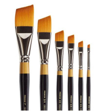 Kingart Golden taklon ANGLE  serie 9400 penselen (set van 6 schuine penselen)