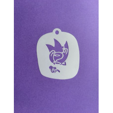 Medium Stencil - Blauwe Egel Hoofd