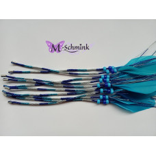 Ibiza wrap met  veer (001)  FROZEN (glanzend- ~30 cm.)