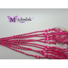 Ibiza wrap met kraaltjes (053) Roze - Lichtroze (~30 cm.) gekruist