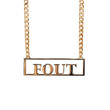                                                                    OP=OP  Ketting met hanger FOUT - GOUD