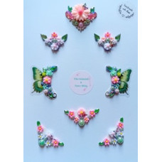 Tika Fancy Bling - Fairy flower Groen  - Bling Clusters