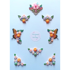Tika Fancy Bling - Fairy flower Oranje  - Bling Clusters