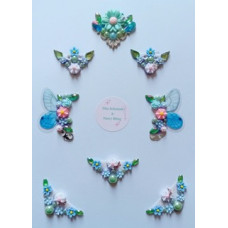 Tika Fancy Bling - Fairy flower Blauw  - Bling Clusters