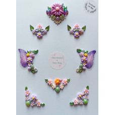Tika Fancy Bling - Fairy flower Paars  - Bling Clusters