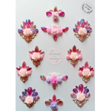 Tika Fancy Bling - Sweet Roses - Bling Clusters (12 st.)