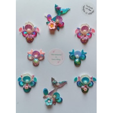 Tika Fancy Bling - Mermaid blauw/roze  - Bling Clusters
