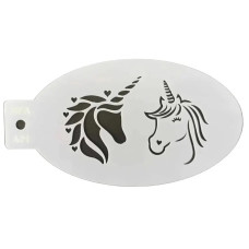 Heart Face Art - medium stencil - Unicorn A01