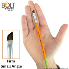 BOLT Face Painting Brushes by Jest Paint | NEW Pointed Handle - 1/4  Angle FIRM SMALL