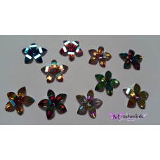Body jewels BLING BLING FLOWER 10 st. Gekleurd