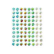Body Strass steentjes rond KRISTAL mini  80 stuks a 6 mm.