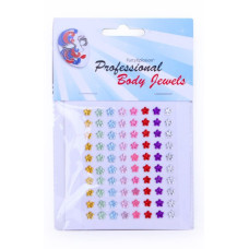 Body Strass steentjes bloem mini 80 stuks a 6 mm.