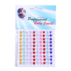 Body Strass steentjes hartjes mini 100 stuks a 6 mm.