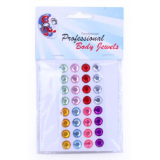 Body Strass steentjes rond medium 32 stuks a 10 mm.