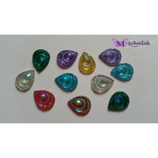 Body jewels  DRUPPEL (small) 10 st. kleur assorti