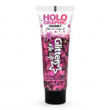 ACTIE Chunky Compleet Princess Pink glitter + Fix 12 ml. PaintGlow  (Haar + Body)
